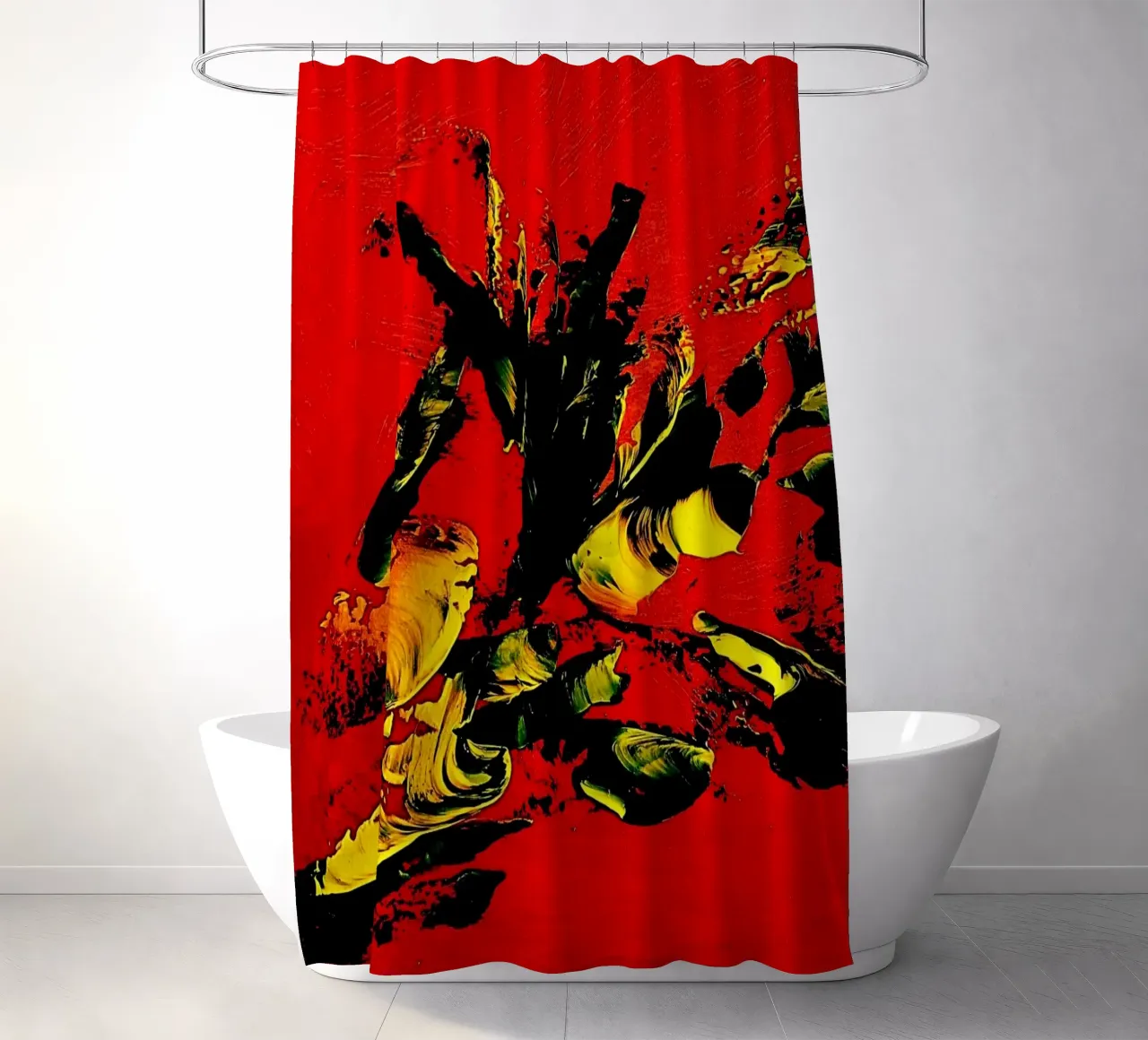 MESSAGE FROM THE HEART 1. tenda da doccia da Thierry Vobmann Abstract painting