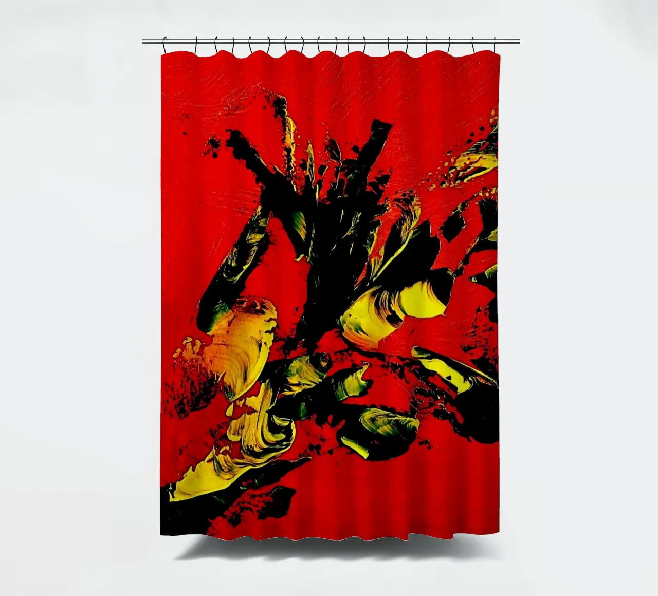 MESSAGE FROM THE HEART 1. Duschvorhang von Thierry Vobmann Abstract painting