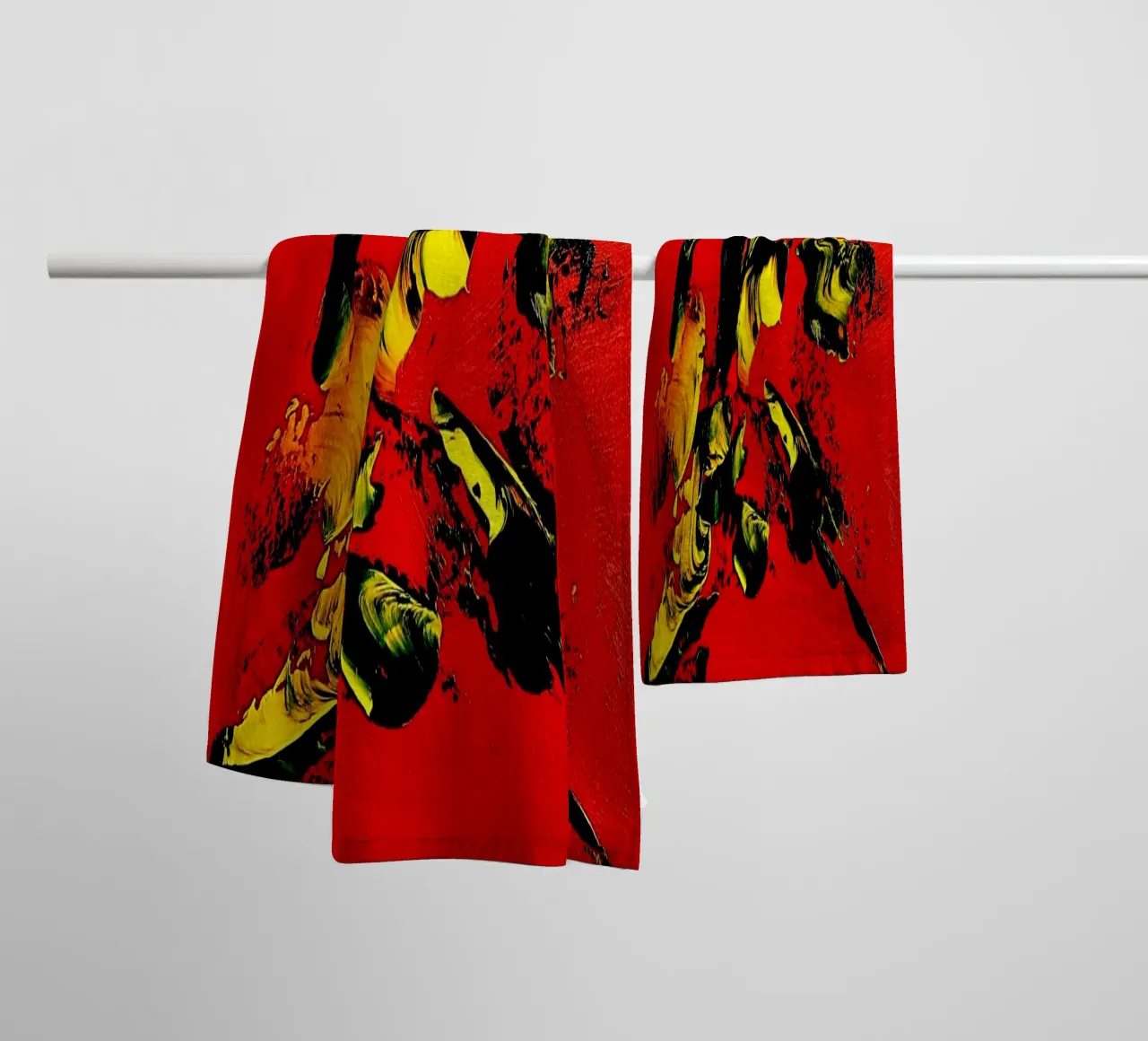 MESSAGE FROM THE HEART 1. asciugamano da bagno da Thierry Vobmann Abstract painting