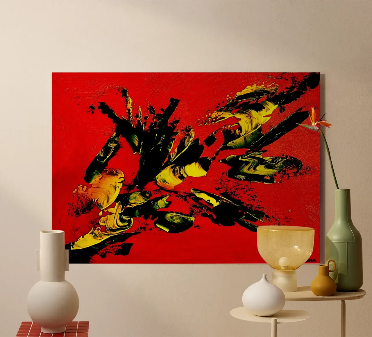 MESSAGE FROM THE HEART 1. metacrilato de Thierry Vobmann Abstract painting