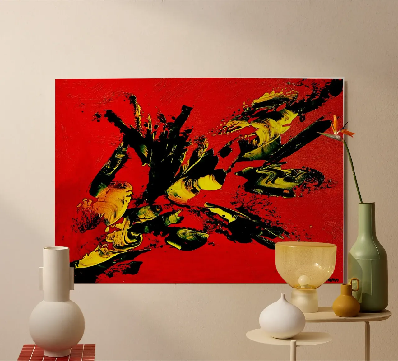 MESSAGE FROM THE HEART 1. alluminio dibond da Thierry Vobmann Abstract painting