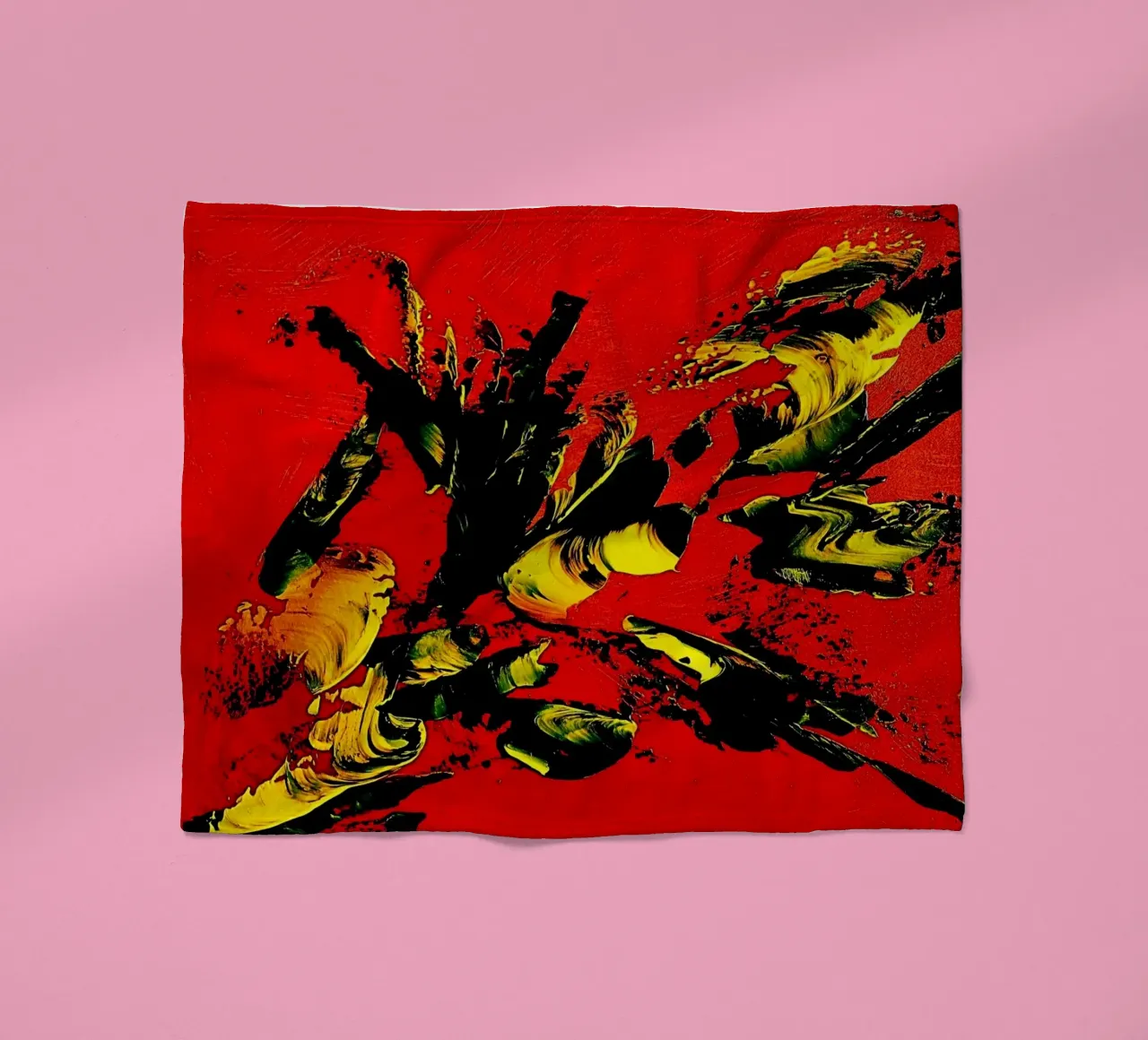 MESSAGE FROM THE HEART 1. plaid polaire de Thierry Vobmann Abstract painting