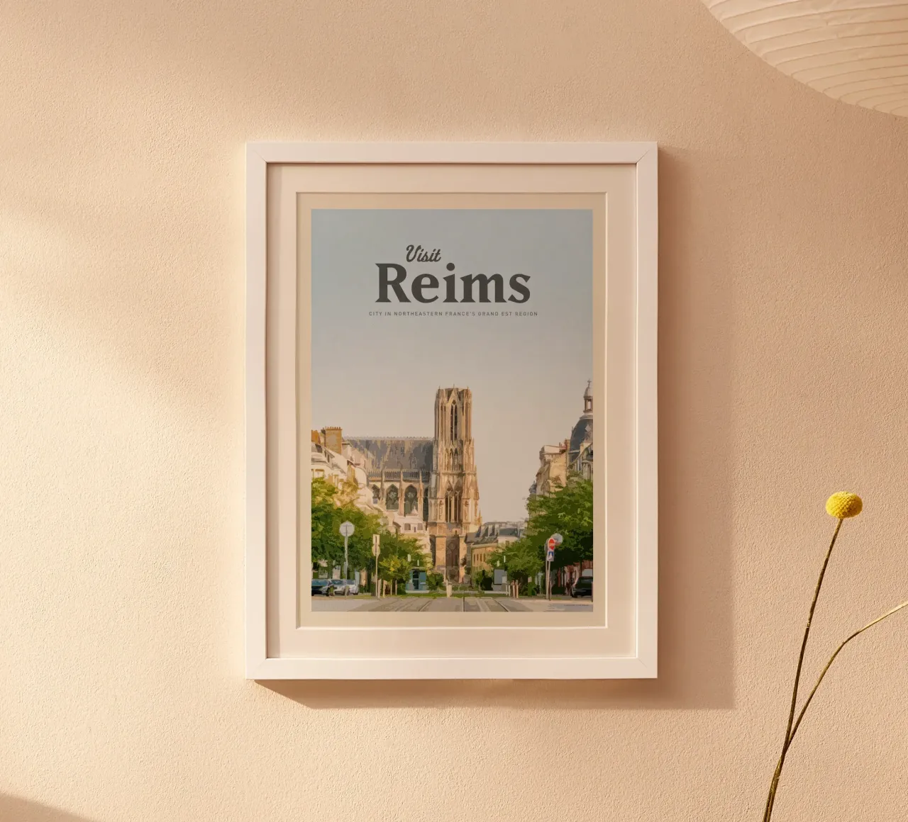 Viaggio a Reims poster con telaio in legno da Mercury Club
