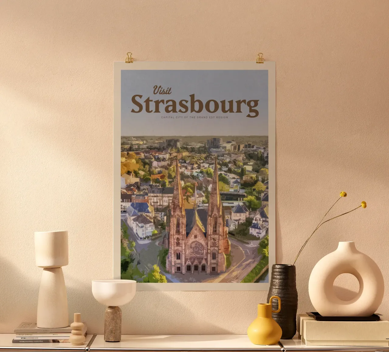 Viaggio a Strasburgo poster con telaio in plastica da Mercury Club