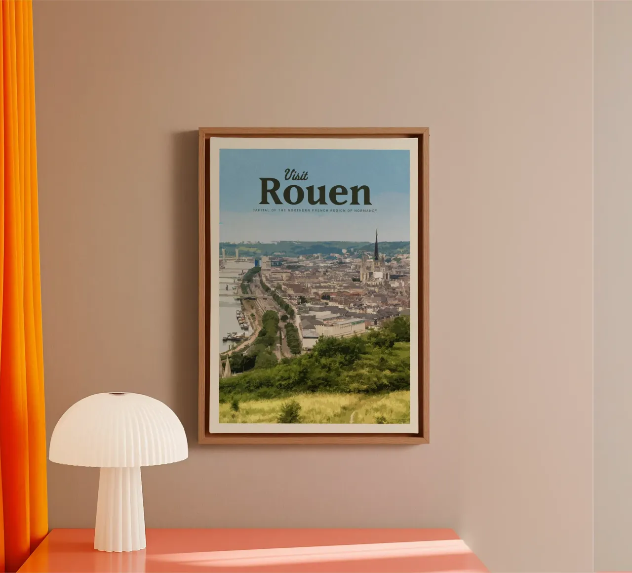 Reizen naar Rouen canvas met Baklijst van Mercury Club