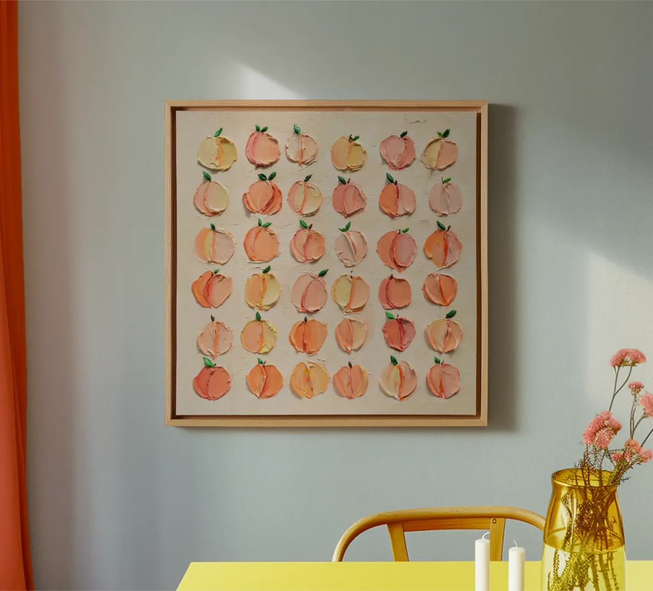 Peaches and Cream 5 tela con Cornice a cassetta da annmariecoolick