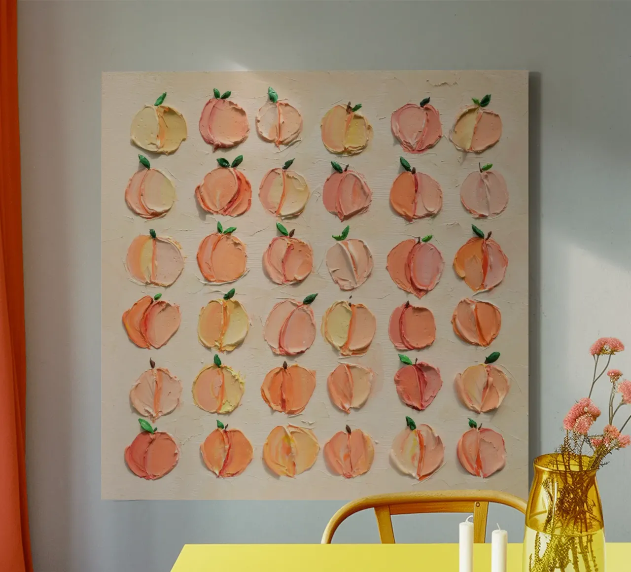 Peaches and Cream 5 tela con Cornice a cassetta da annmariecoolick