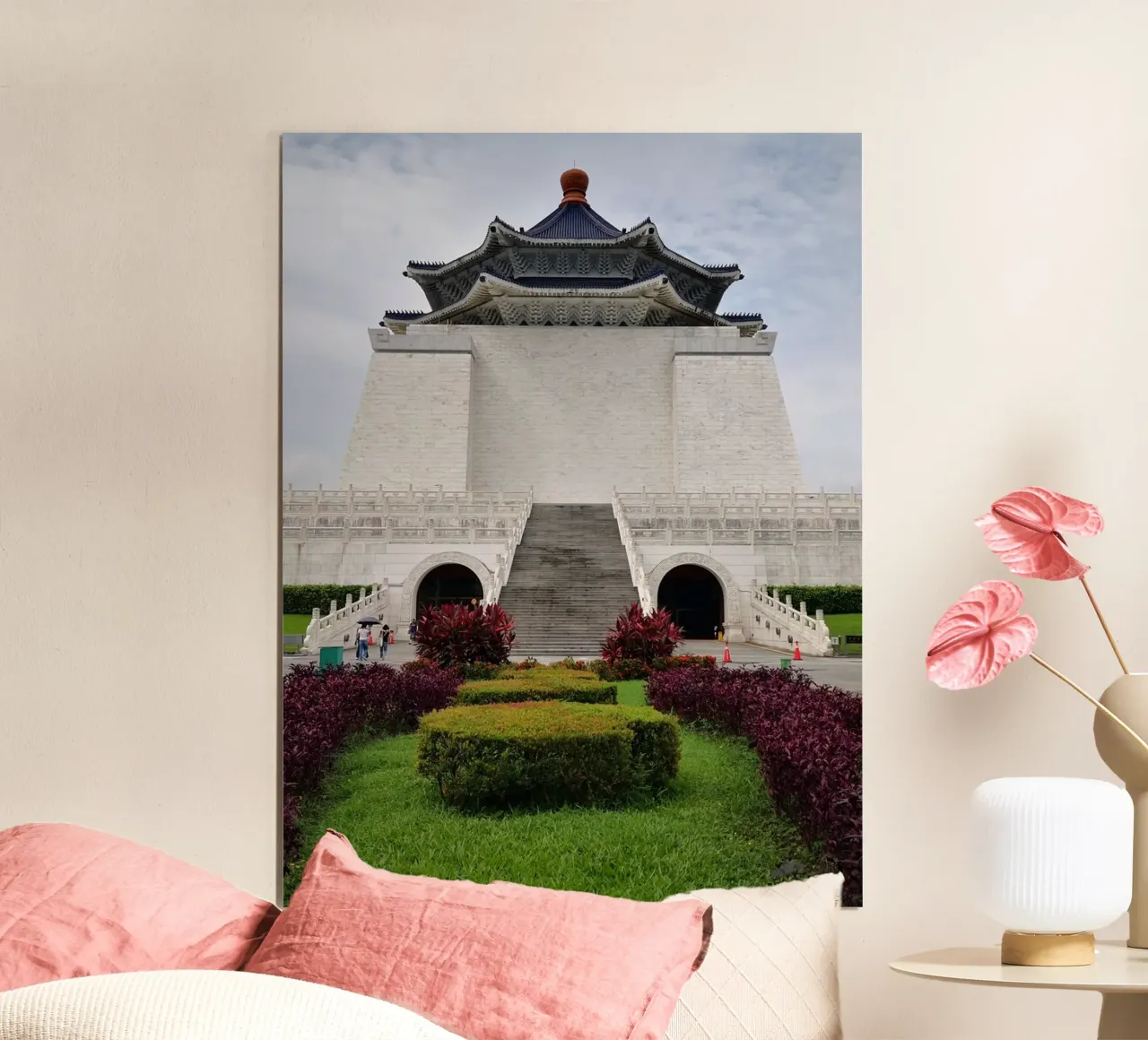 Taipei architecture poster con telaio in legno da gtobonart
