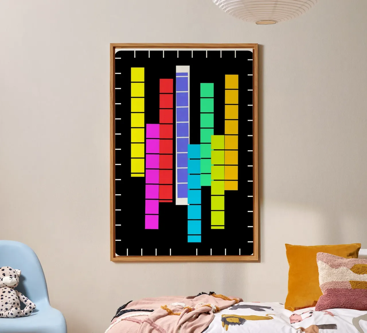 Stack of colours on a black background alu-dibond by Gürsel Yesil Digital Art