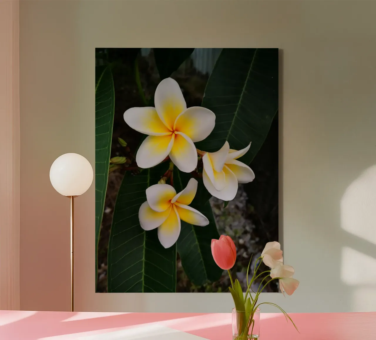 Island flower tela con Cornice a cassetta da gtobonart