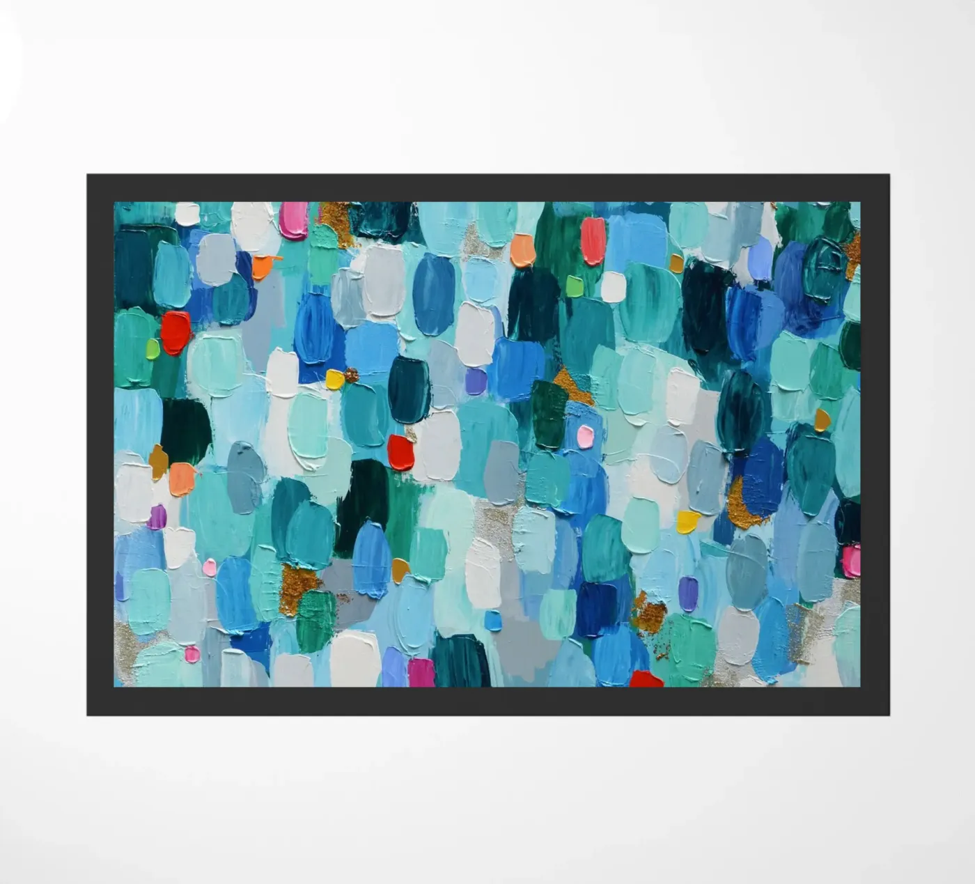 Emerald Confetti doormat by annmariecoolick