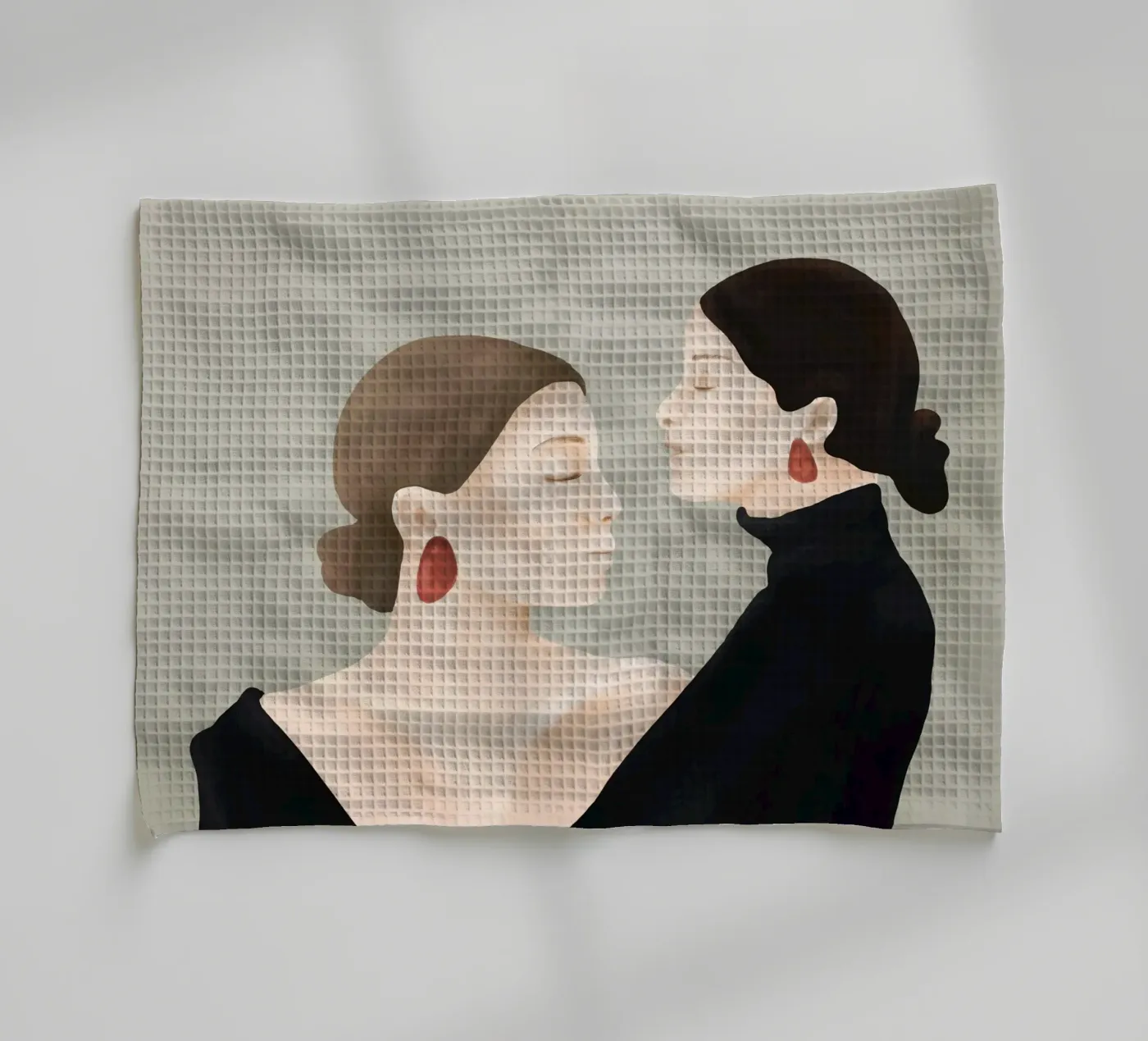 Aligned Model Flow tea towel by Flow Line