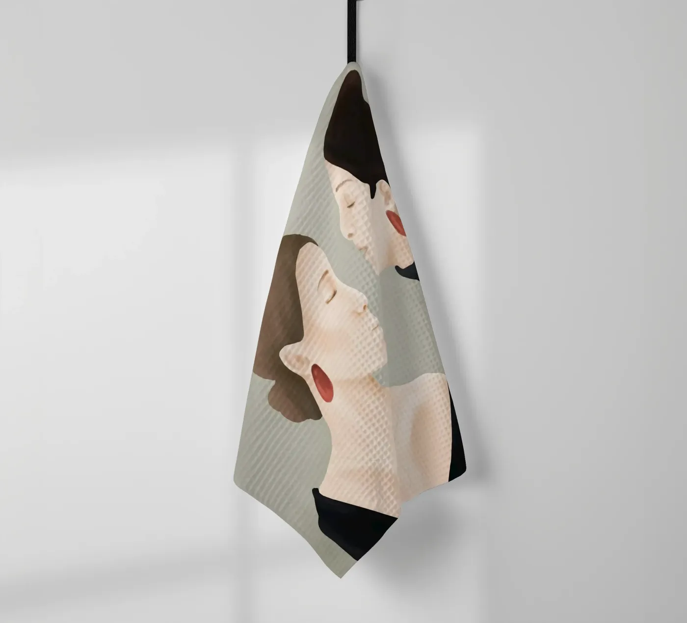 Aligned Model Flow tea towel by Flow Line