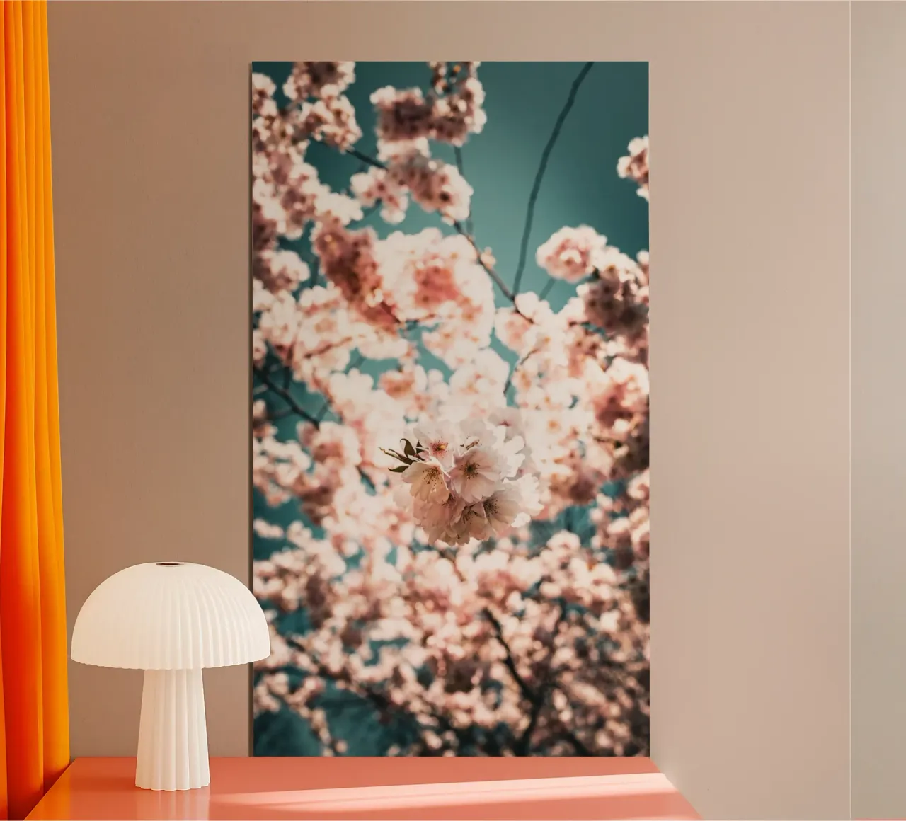 Kirschblüte poster con telaio in legno da Flo Klein