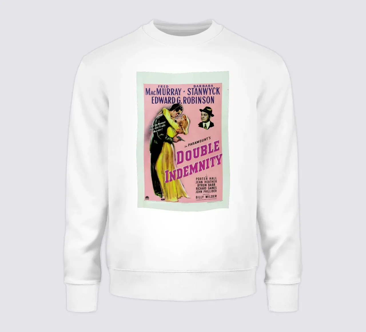 ‘Double Indemnity’ Retro Movie Poster felpa da Gallery Print and Art Limited