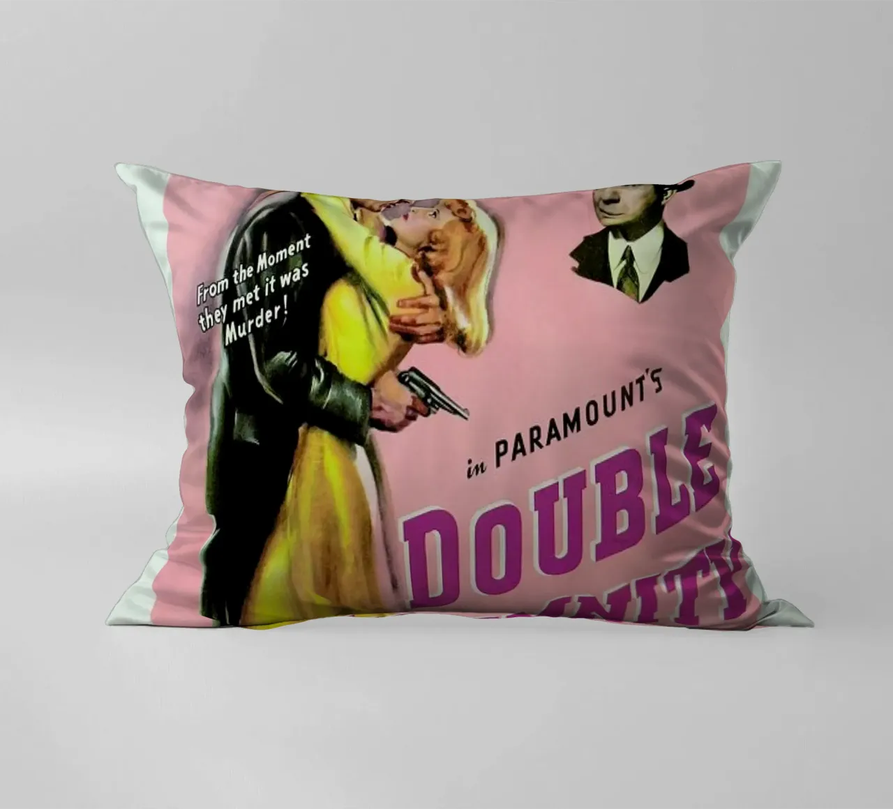 ‘Double Indemnity’ Retro Movie Poster cuscino da Gallery Print and Art Limited