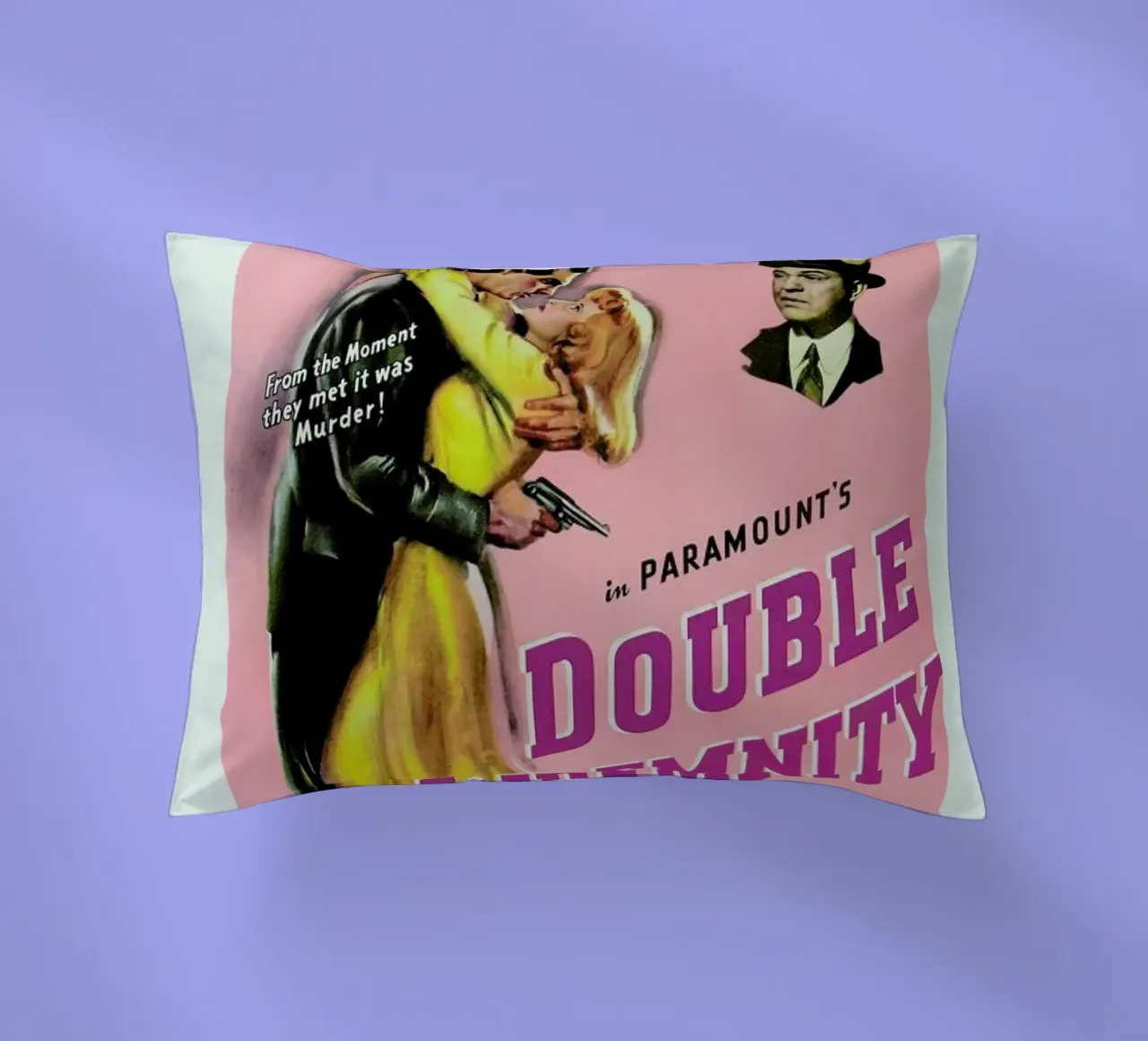 ‘Double Indemnity’ Retro Movie Poster cuscino da Gallery Print and Art Limited