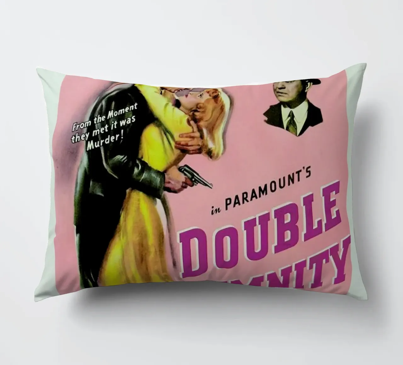 ‘Double Indemnity’ Retro Movie Poster cuscino da Gallery Print and Art Limited
