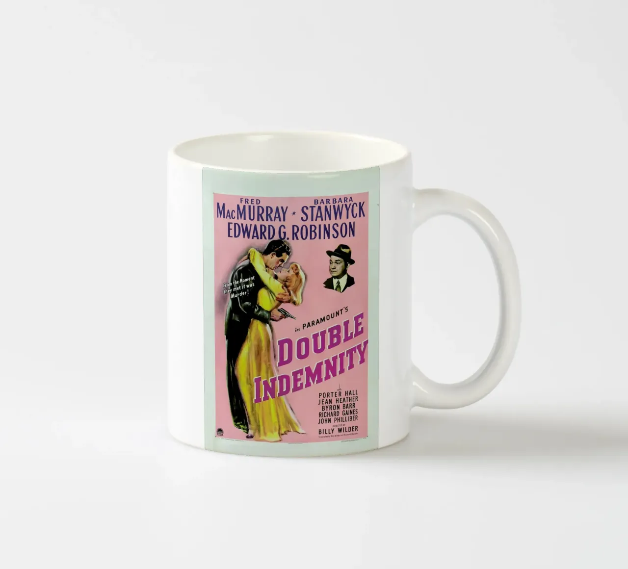 ‘Double Indemnity’ Retro Movie Poster tazza in ceramica da Gallery Print and Art Limited