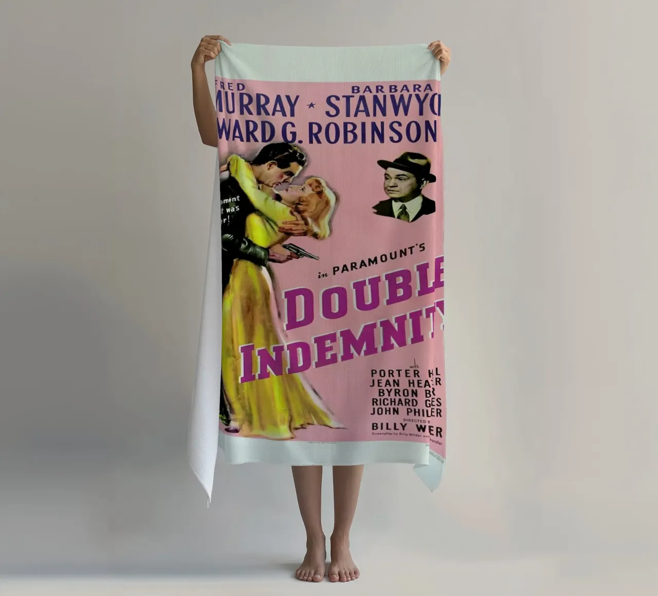 ‘Double Indemnity’ Retro Movie Poster telo mare da Gallery Print and Art Limited