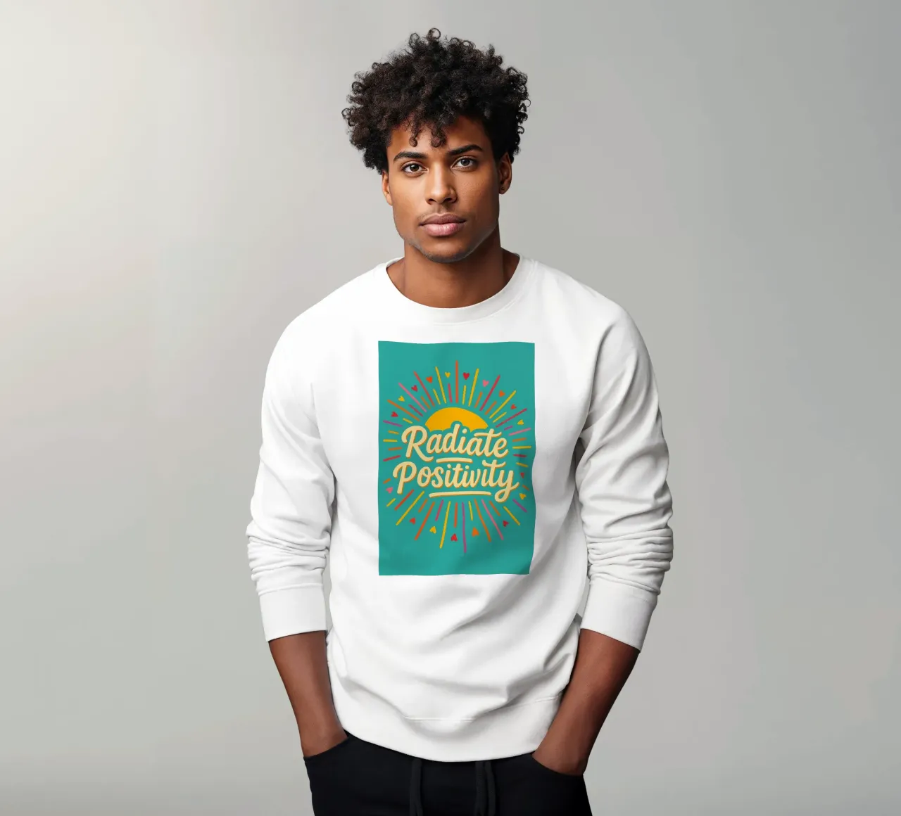 Radiate Positivity sweatshirt by Wall of Whispers