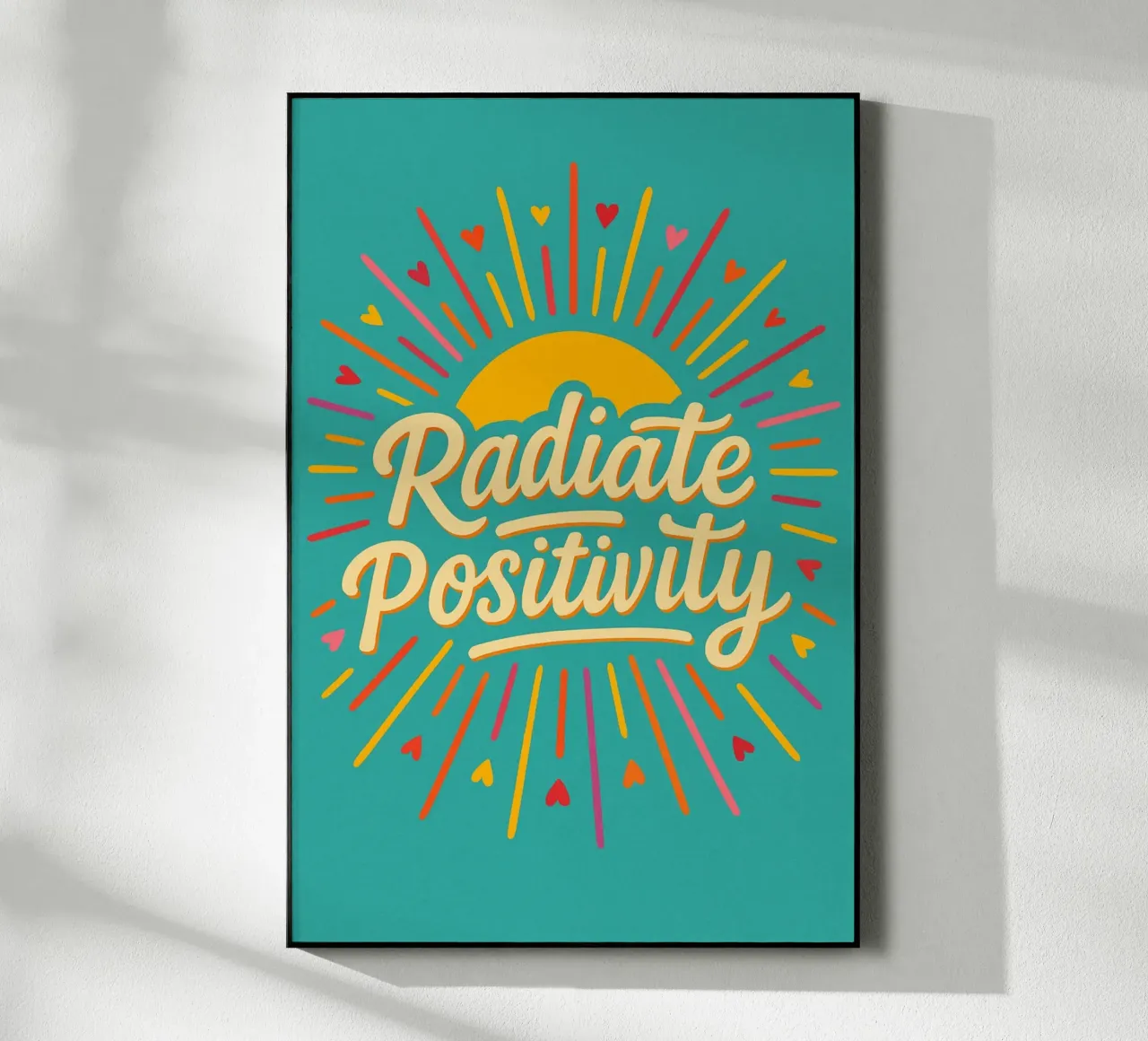 Radiate Positivity plexiglass da Wall of Whispers