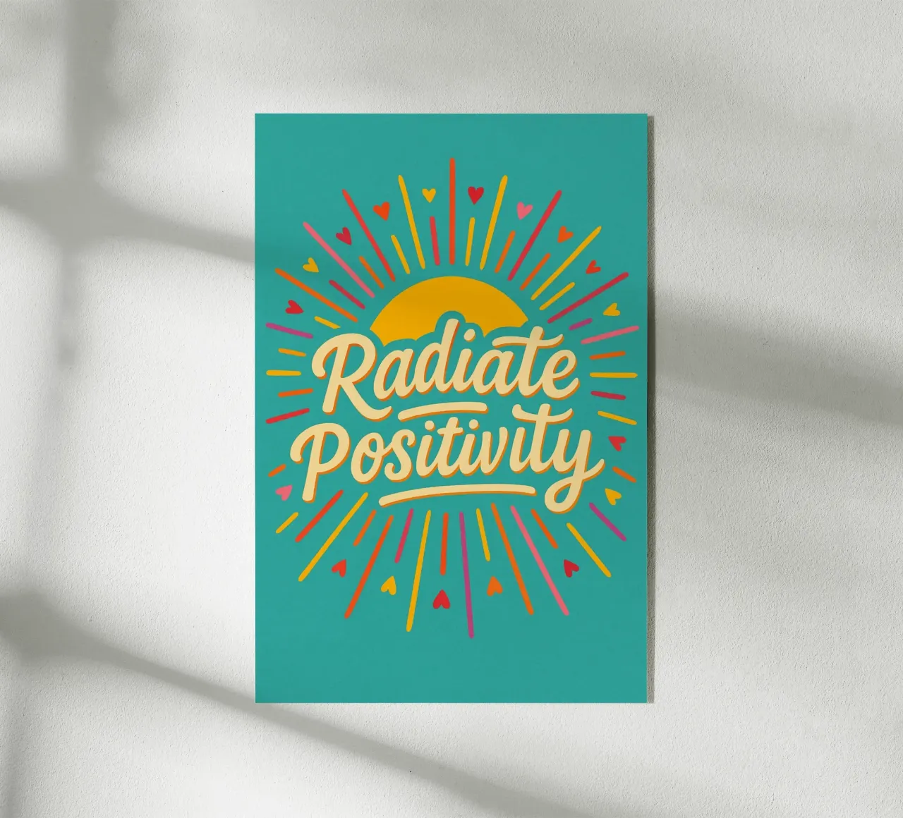 Radiate Positivity plexiglass da Wall of Whispers