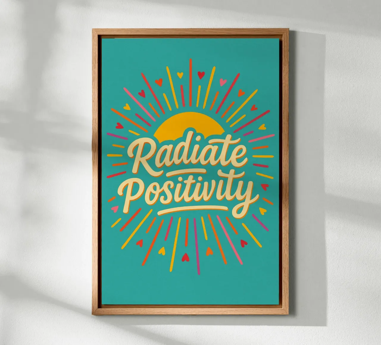 Radiate Positivity tela con Cornice a cassetta da Wall of Whispers