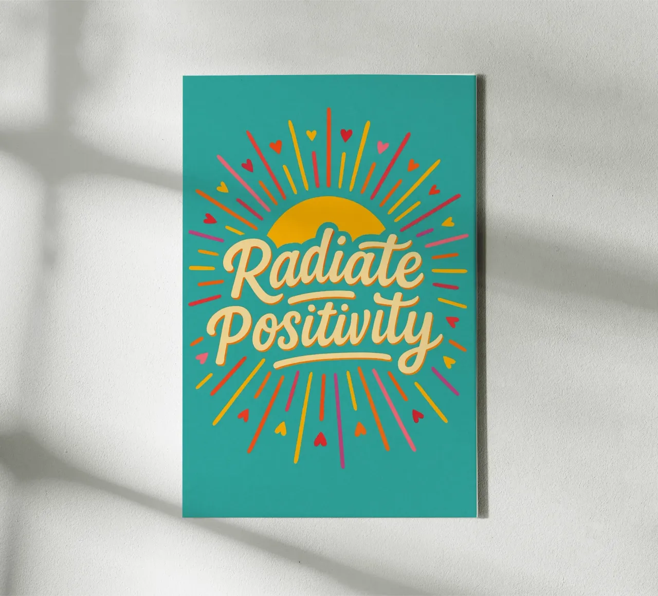 Radiate Positivity tela con Cornice a cassetta da Wall of Whispers