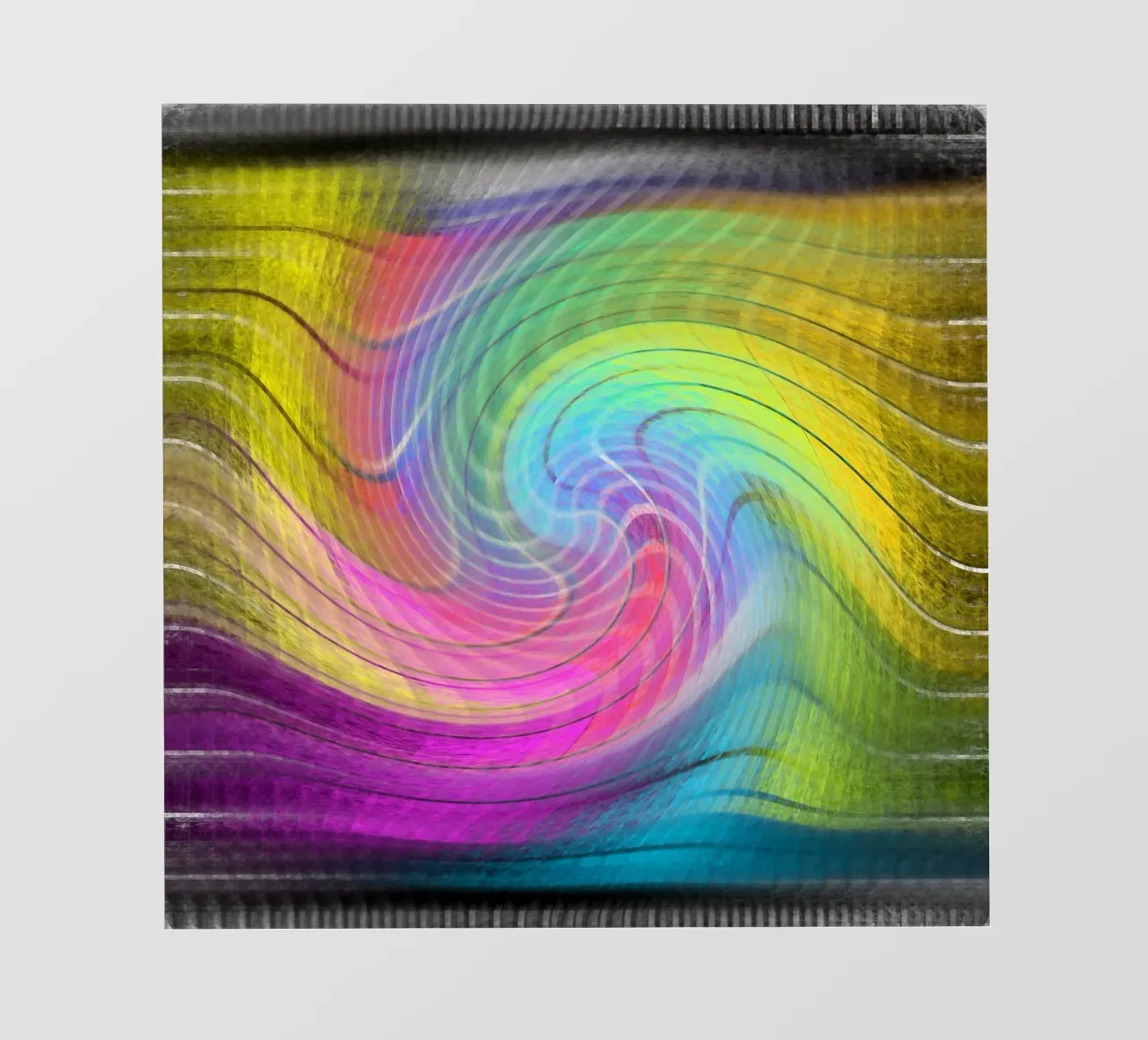 Farbenspektrum im Wirbel PVC Plane von Gürsel Yesil Digital Art