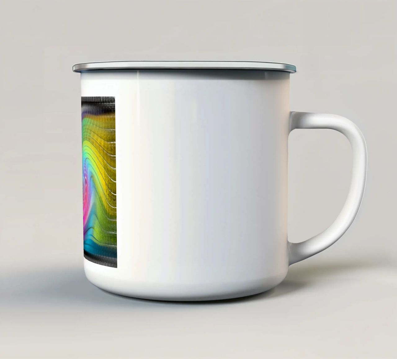 Lo spettro dei colori nel vortice tazza in smalto da Gürsel Yesil Digital Art