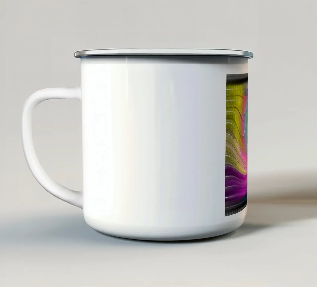 Colour spectrum in the vortex enamel mug by Gürsel Yesil Digital Art