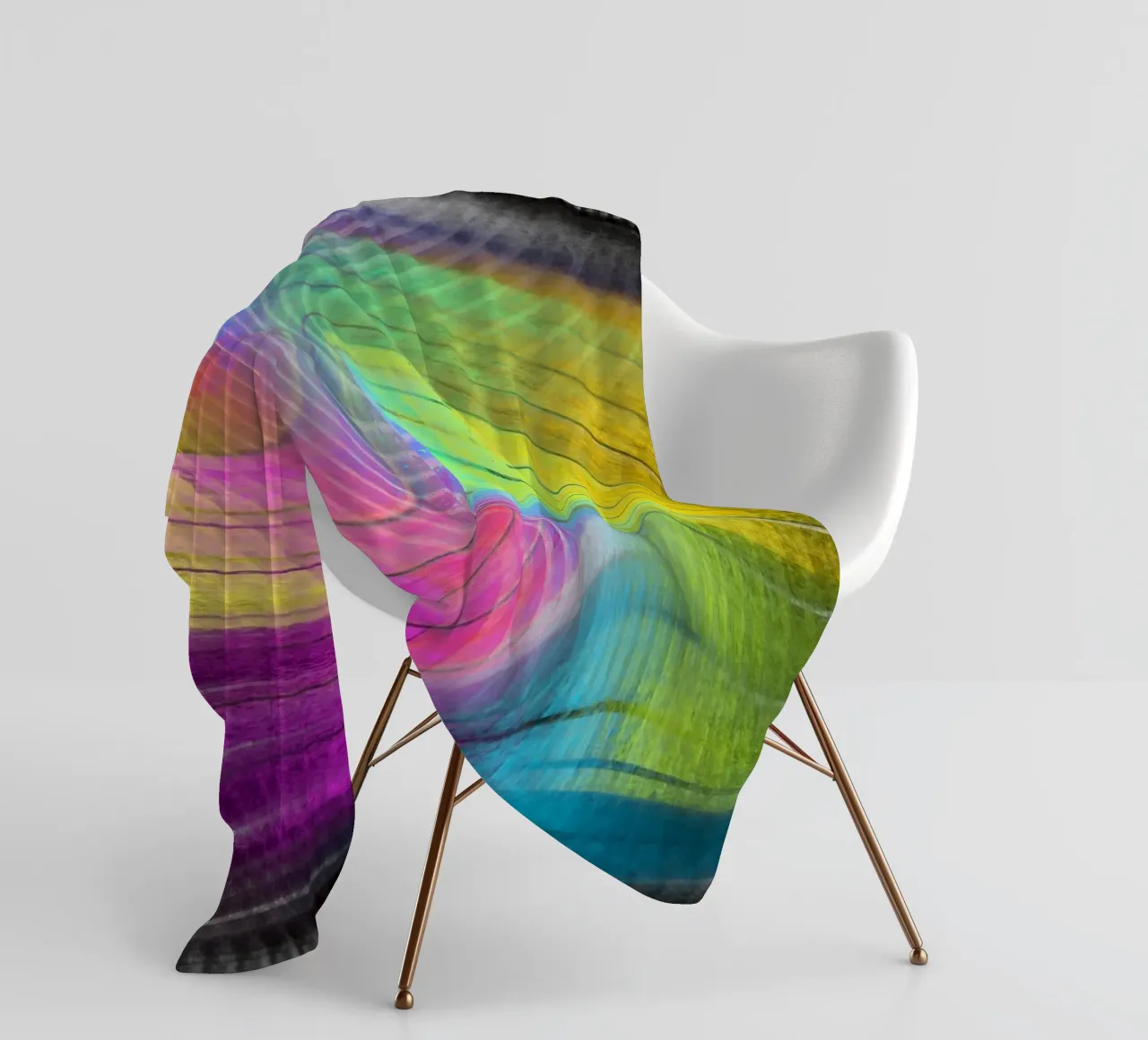 Colour spectrum in the vortex fleece blanket by Gürsel Yesil Digital Art