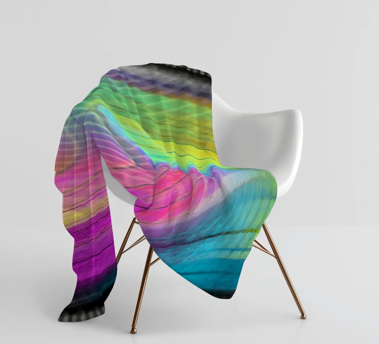 Colour spectrum in the vortex fleece blanket by Gürsel Yesil Digital Art