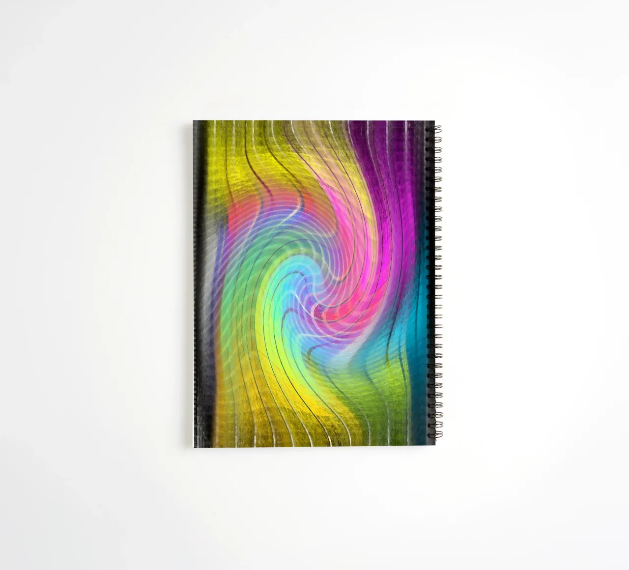 Colour spectrum in the vortex spiral notebook by Gürsel Yesil Digital Art
