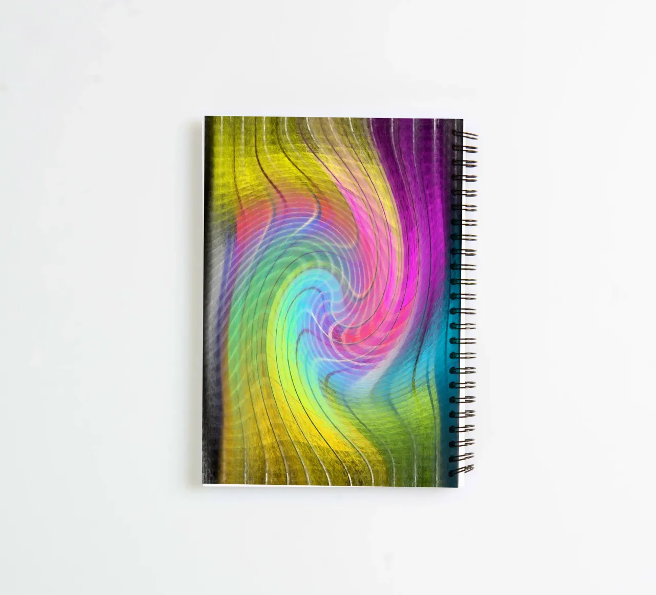 Colour spectrum in the vortex spiral notebook by Gürsel Yesil Digital Art