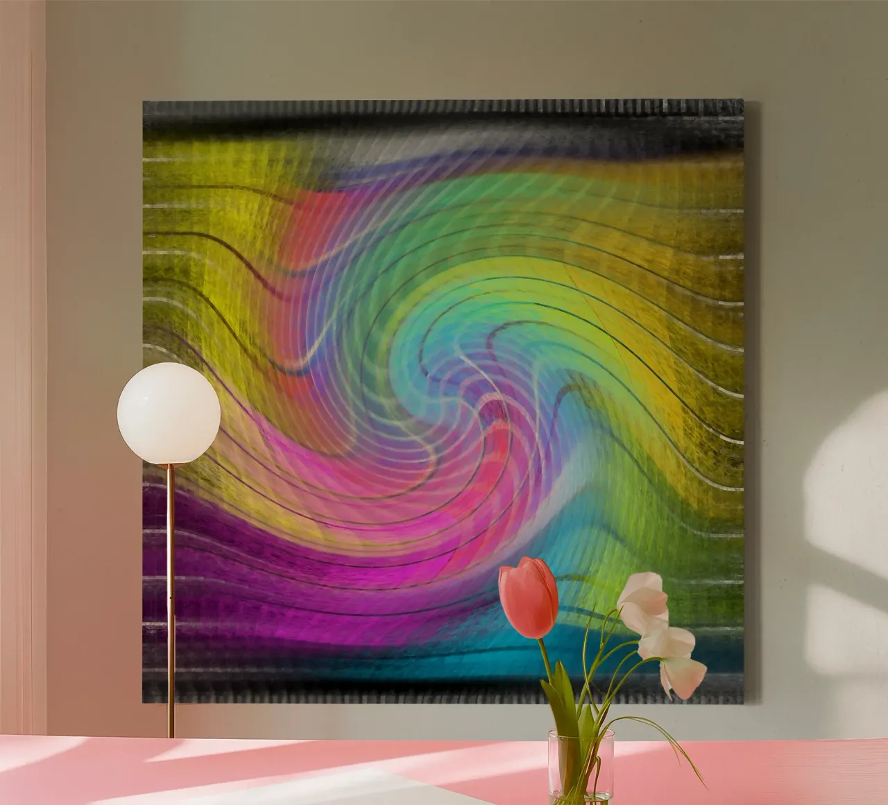 Colour spectrum in the vortex canvas by Gürsel Yesil Digital Art