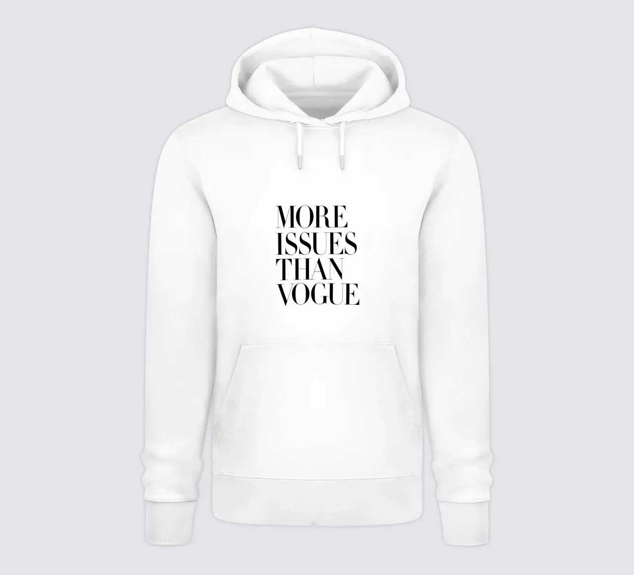 Più problemi di Vogue White felpa con cappuccio da THE MOTIVATED TYPE
