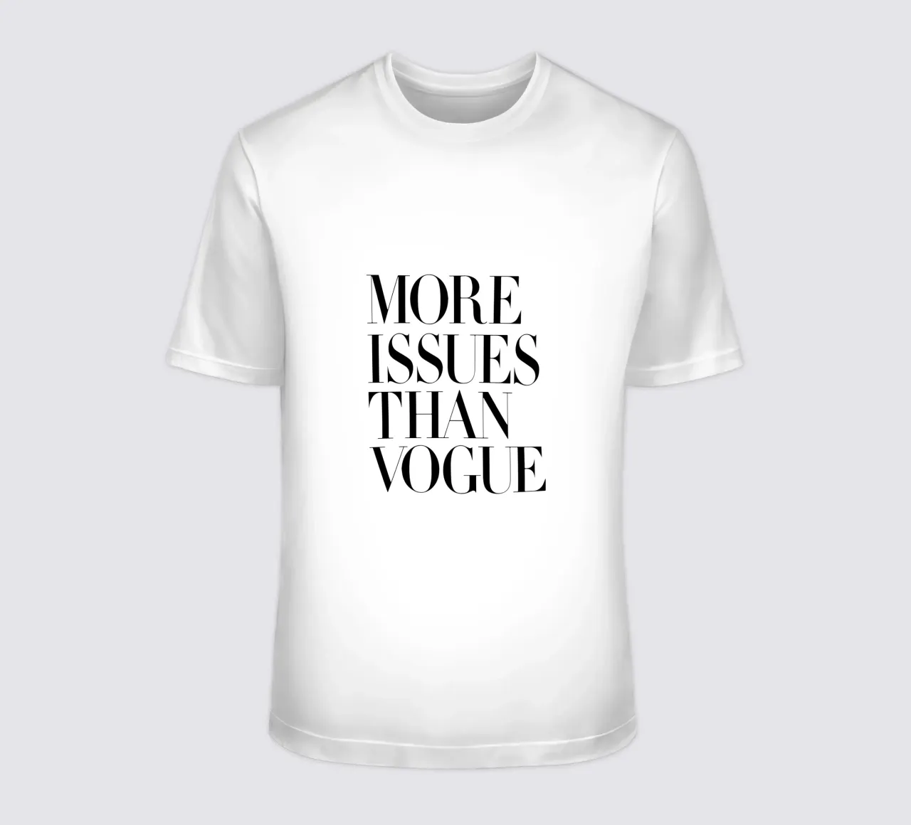 Più problemi di Vogue White t-shirt da THE MOTIVATED TYPE