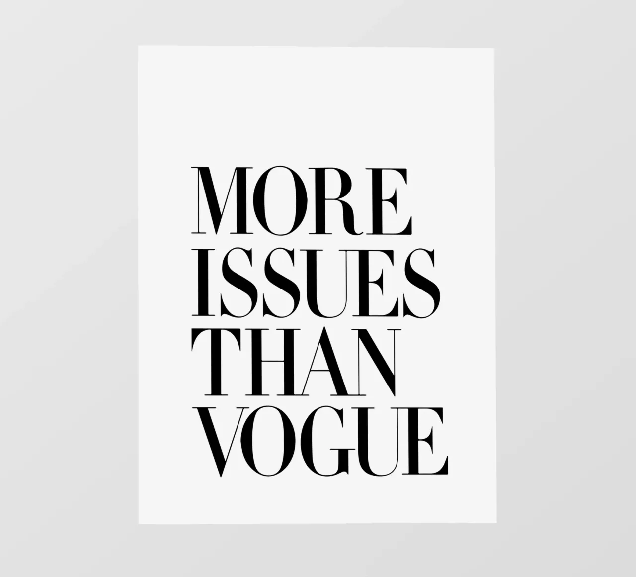 Più problemi di Vogue White telo in pvc da THE MOTIVATED TYPE