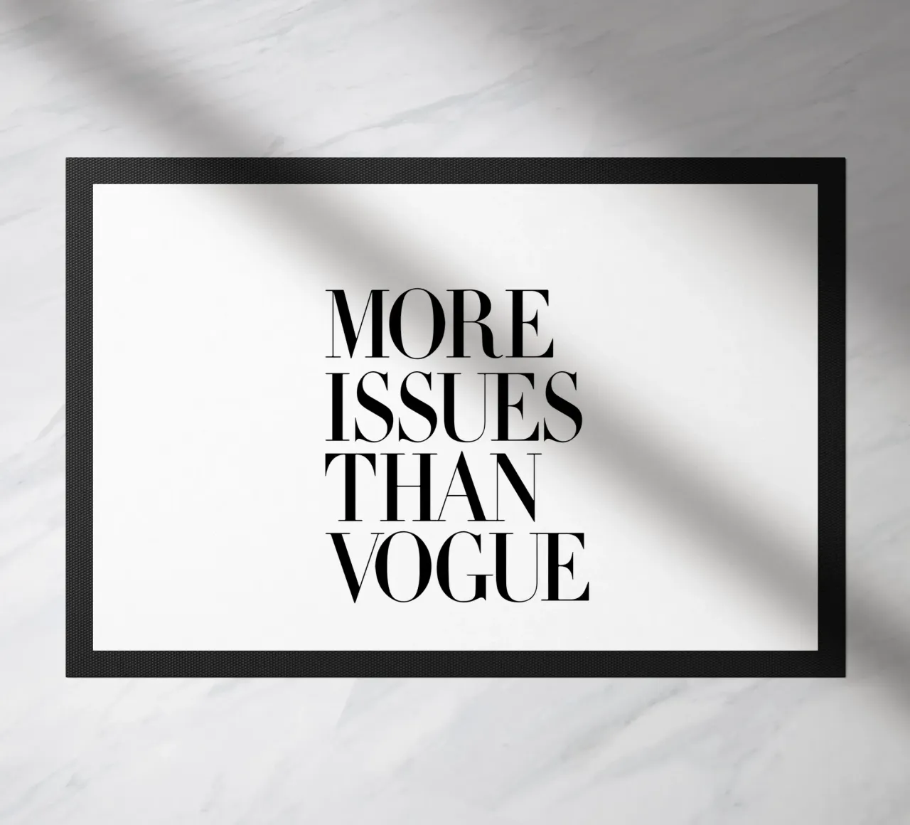 Più problemi di Vogue White zerbino da THE MOTIVATED TYPE