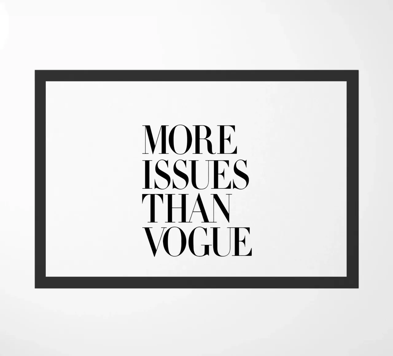 Più problemi di Vogue White zerbino da THE MOTIVATED TYPE