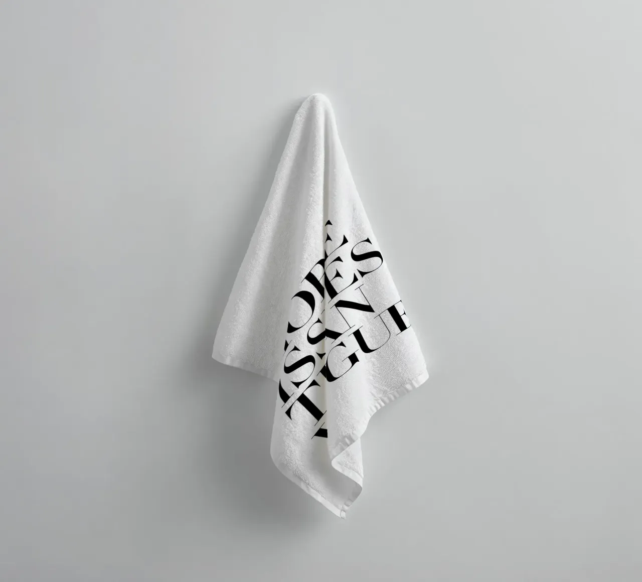 More Issues Than Vogue White towel by THE MOTIVATED TYPE