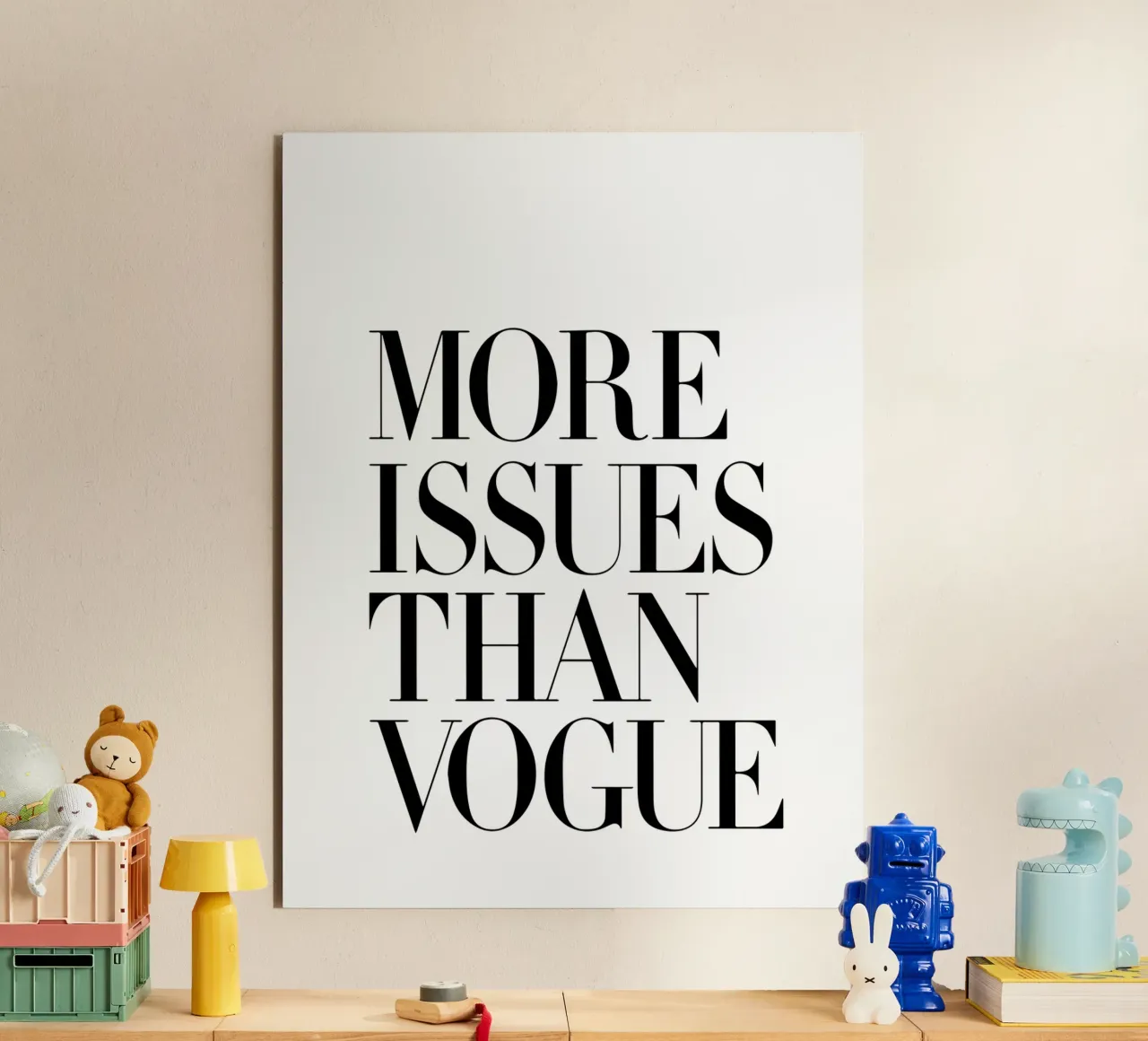 More Issues Than Vogue White forex plate by THE MOTIVATED TYPE