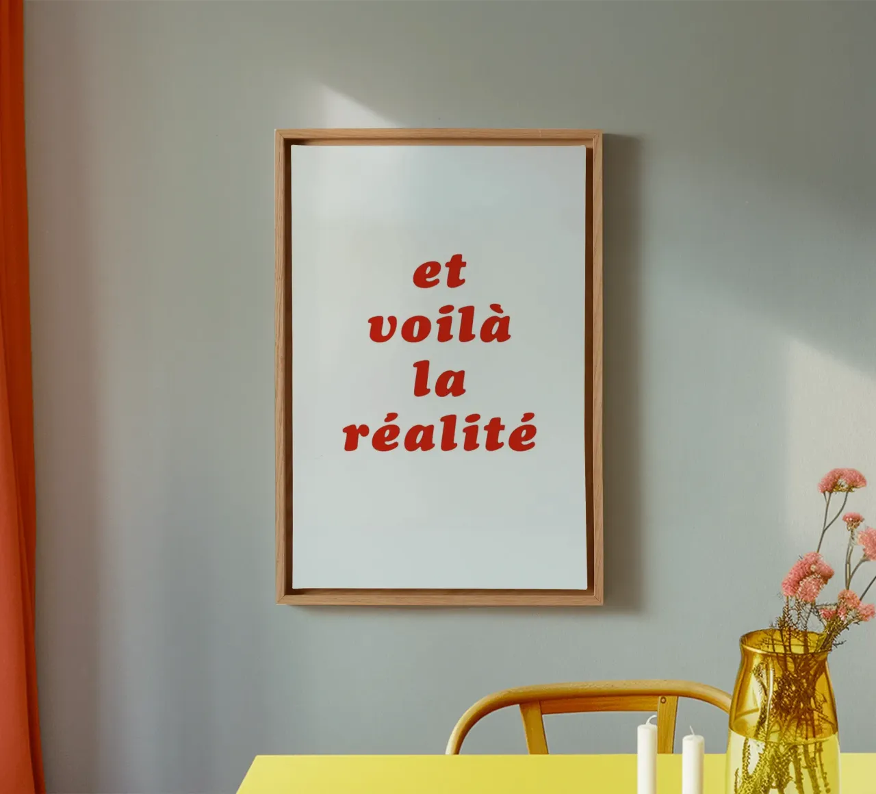 Realite No. 3 tela con Cornice a cassetta da typealive