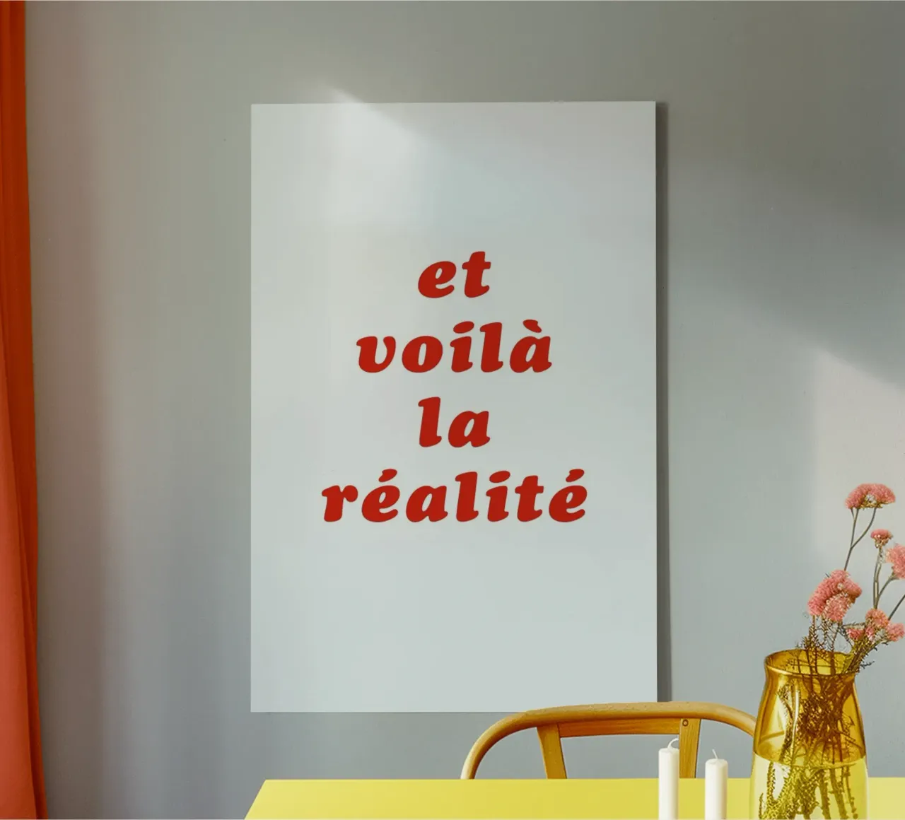 Realite No. 3 tela con Cornice a cassetta da typealive