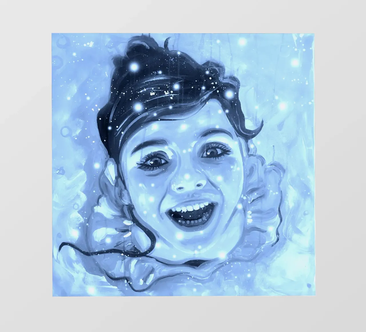 Ballerina fiocchi di neve azzurro pellicola backlit da Happy 😃 Art 🎨 by Christine Schnoell