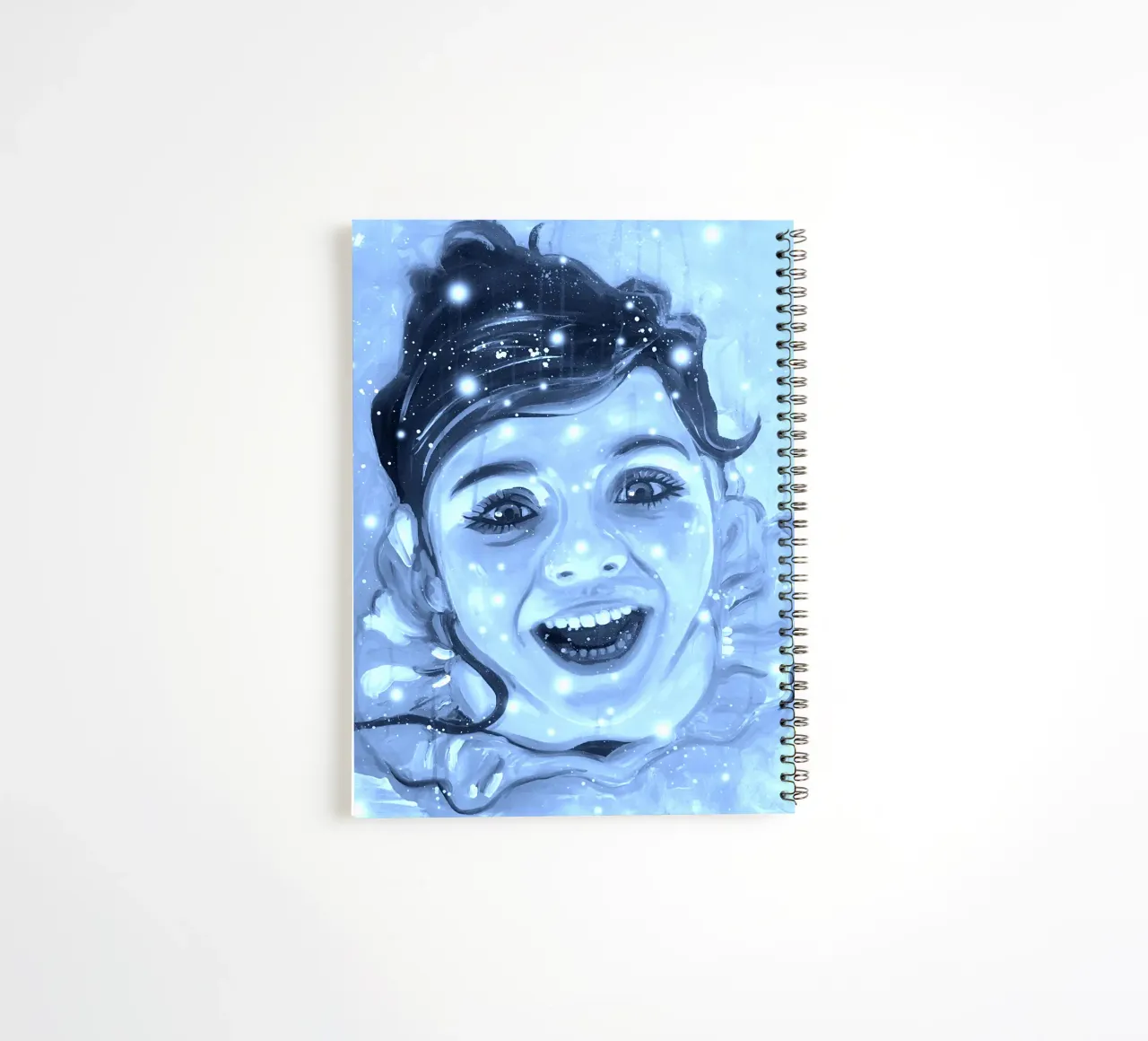 Ballerina snowflakes light blue spiral notebook by Happy 😃 Art 🎨 by Christine Schnoell