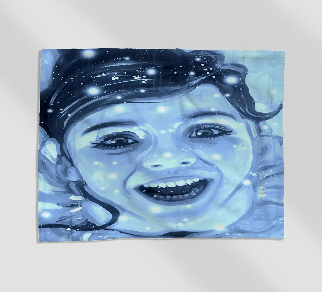 Ballerina fiocchi di neve azzurro telo mare da Happy 😃 Art 🎨 by Christine Schnoell