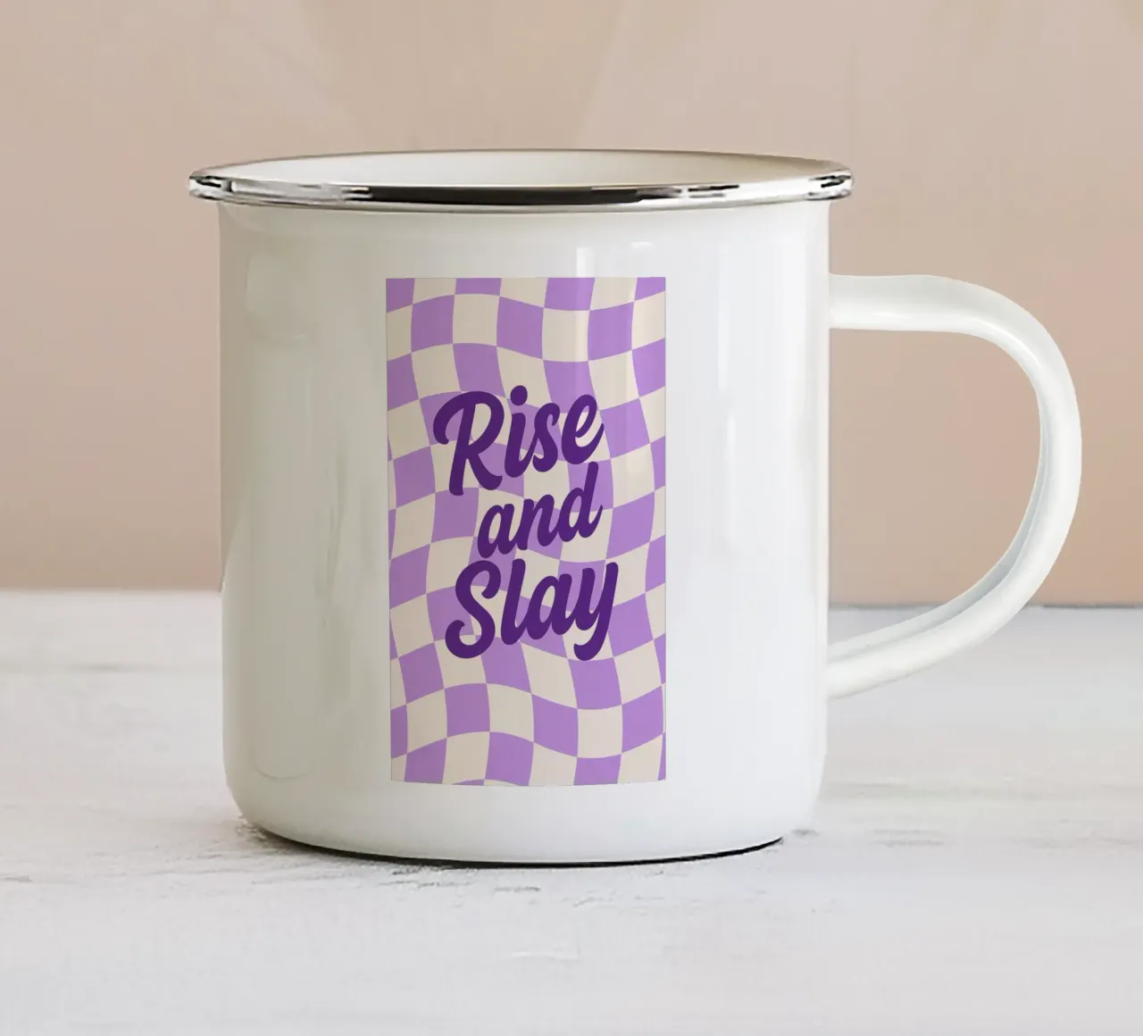 Rise and Slay tazza in smalto da Wall of Whispers